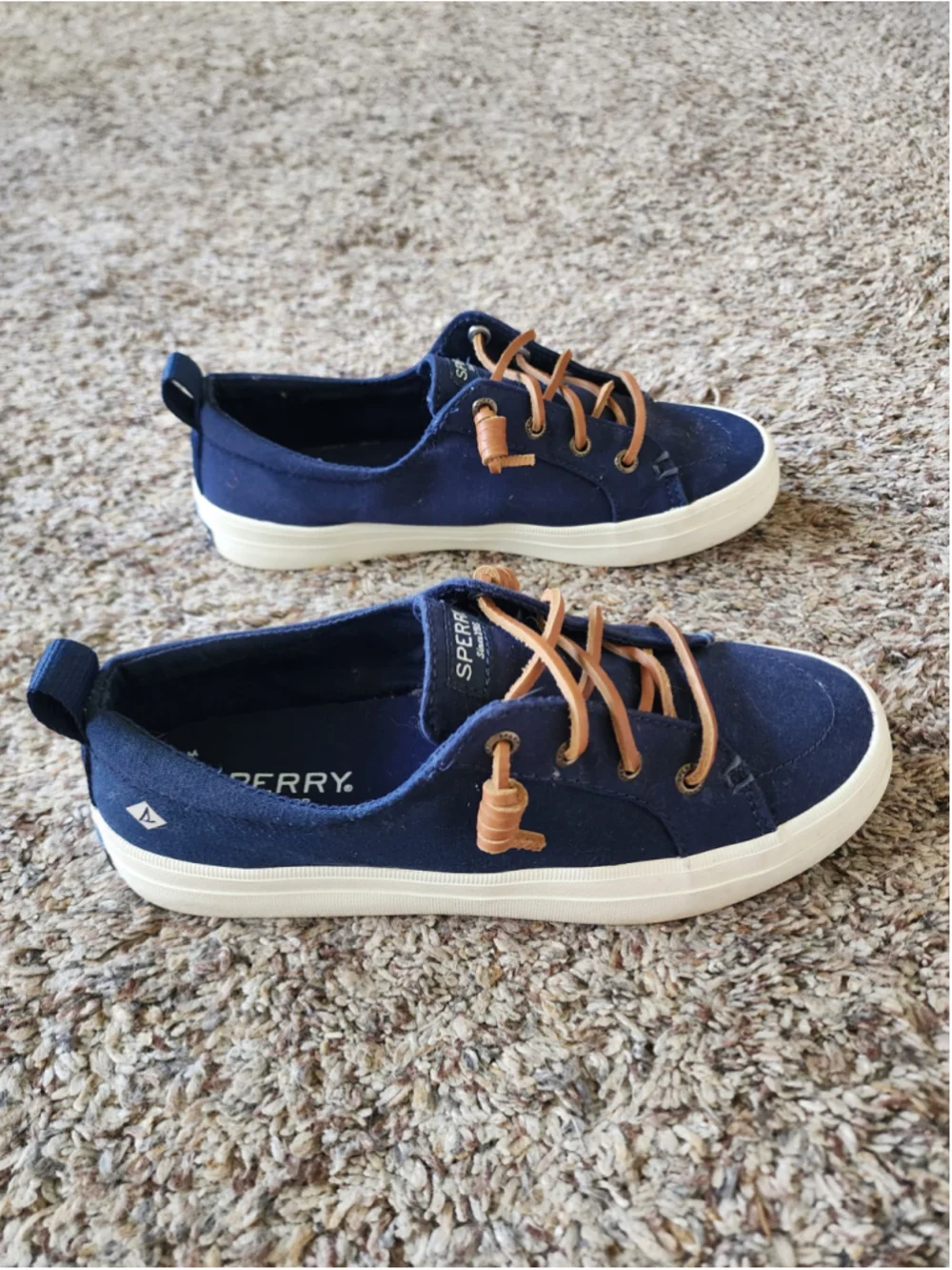 Sperry Top-Sider‎ Crest Vibe Navy Canvas Sneakers - W 5.5 - EUC